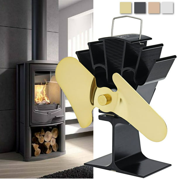Eco Friendly Log Burner Fan 2 Blades Heat Powered Stove Fan for Wood/Log Burner/Fireplace 